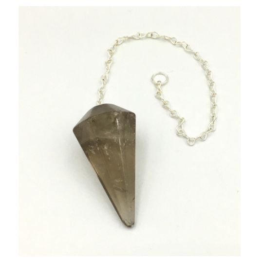 Smoky Quartz Faceted Pendulum
