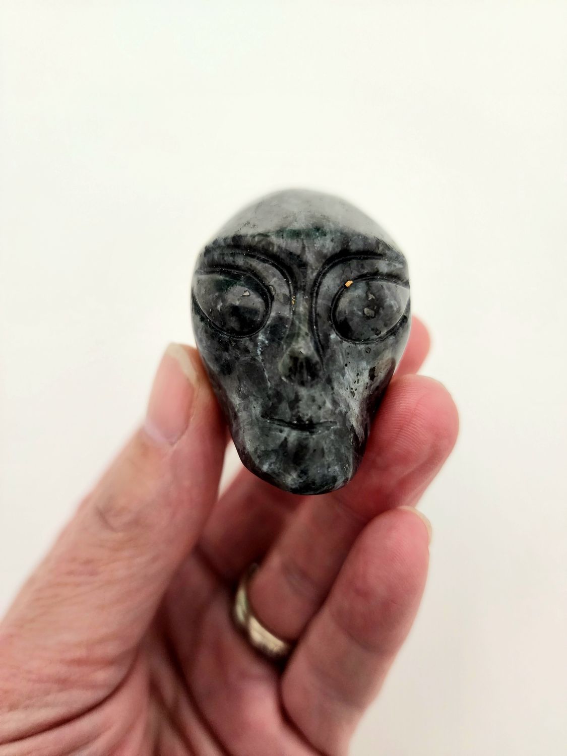 Larvikite Alien Skull