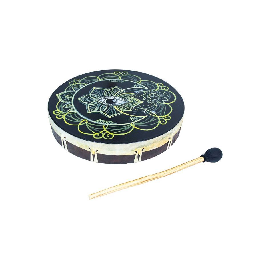 Ceremonial Celestial Lotus Eye Drum: 12&quot;