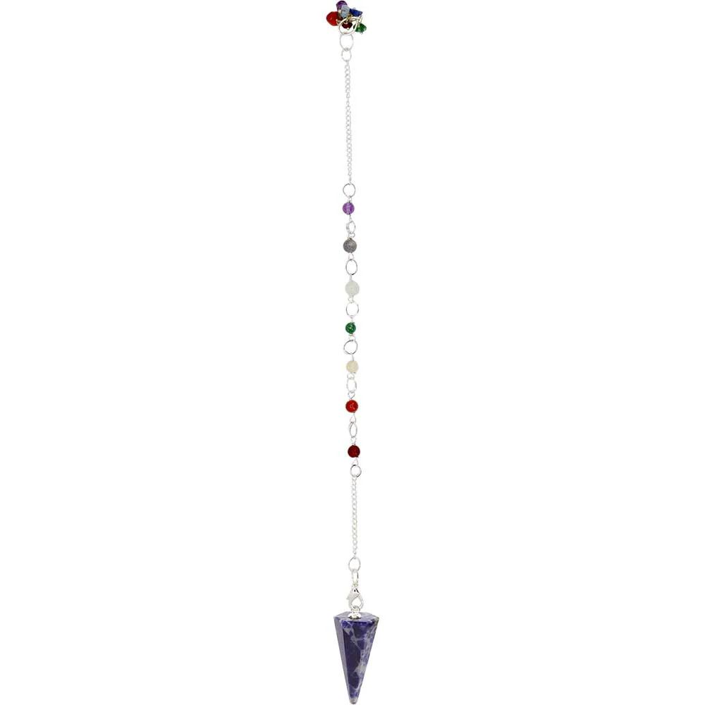 Sodalite Hexagonal Chakra Pendulum