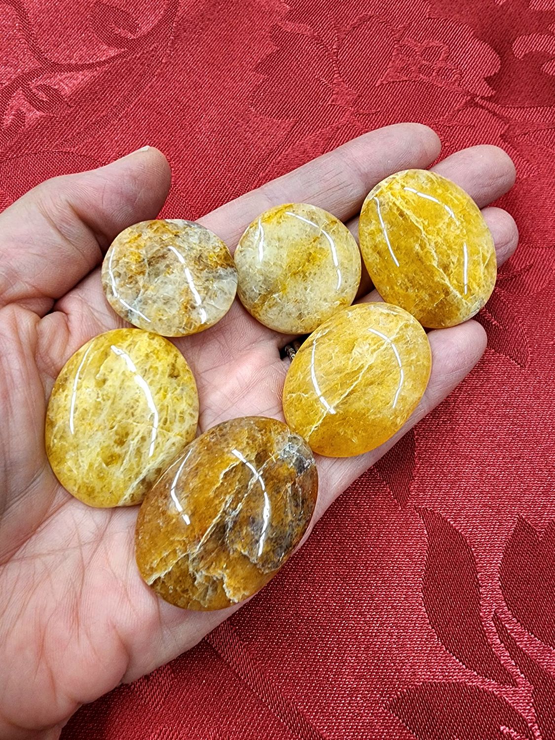 Golden Healer / Amphibole Worry Stones