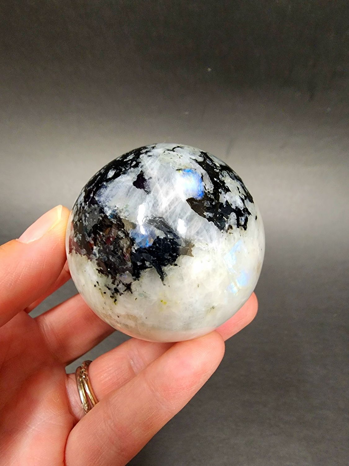Rainbow Moonstone Sphere 2.25&quot;