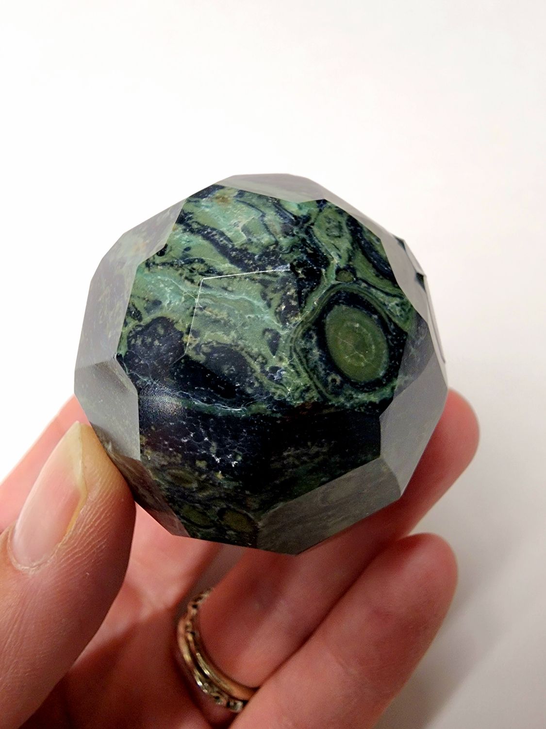Kambaba Jasper Faceted Ball 2&quot;