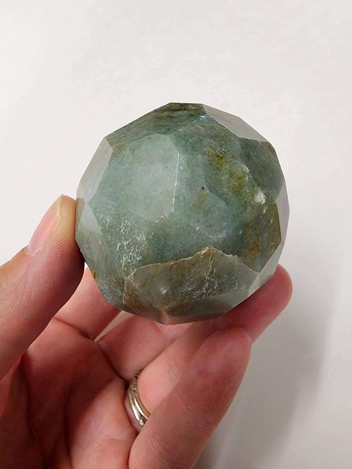 Aquamarine Faceted Sphere 2.25&quot;