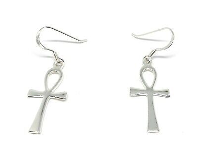 Ankh Sterling Silver Earrings