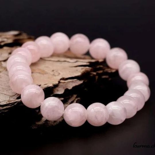 Rose Quartz Bracelet Round Bead 10mm