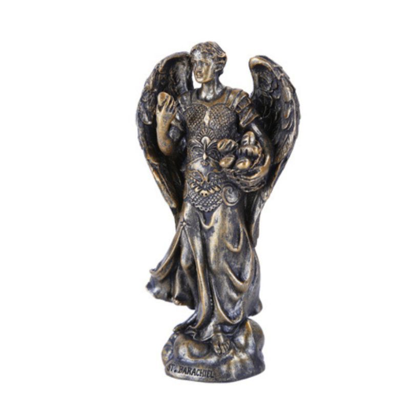 Archangel Barachiel Statue - 2 1/3&quot; x 1 1/2&quot; x 4 7/8