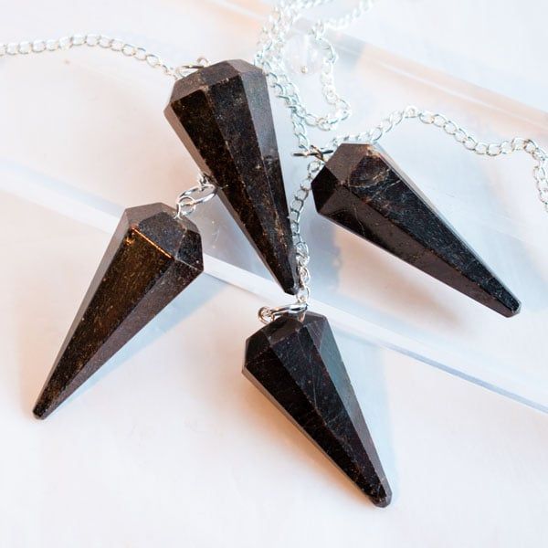 Garnet Faceted Pendulum