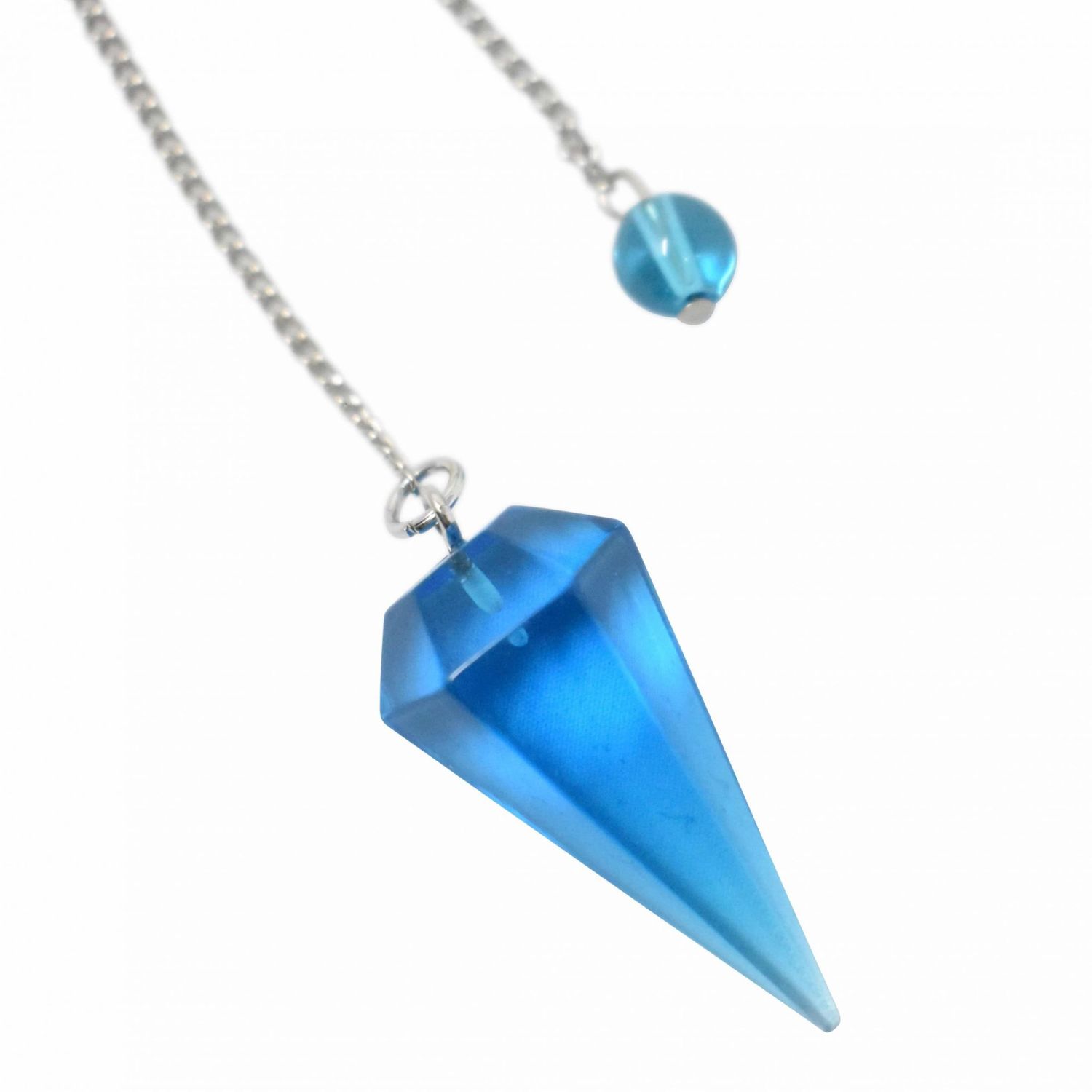 Blue Obsidian Faceted Pendulum