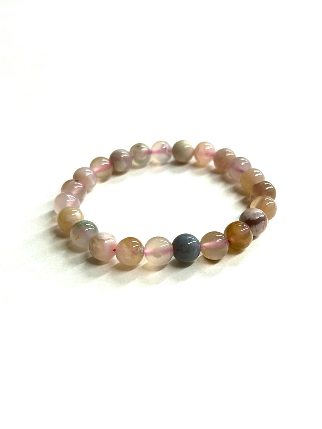Flower Agate 8MM Bracelet