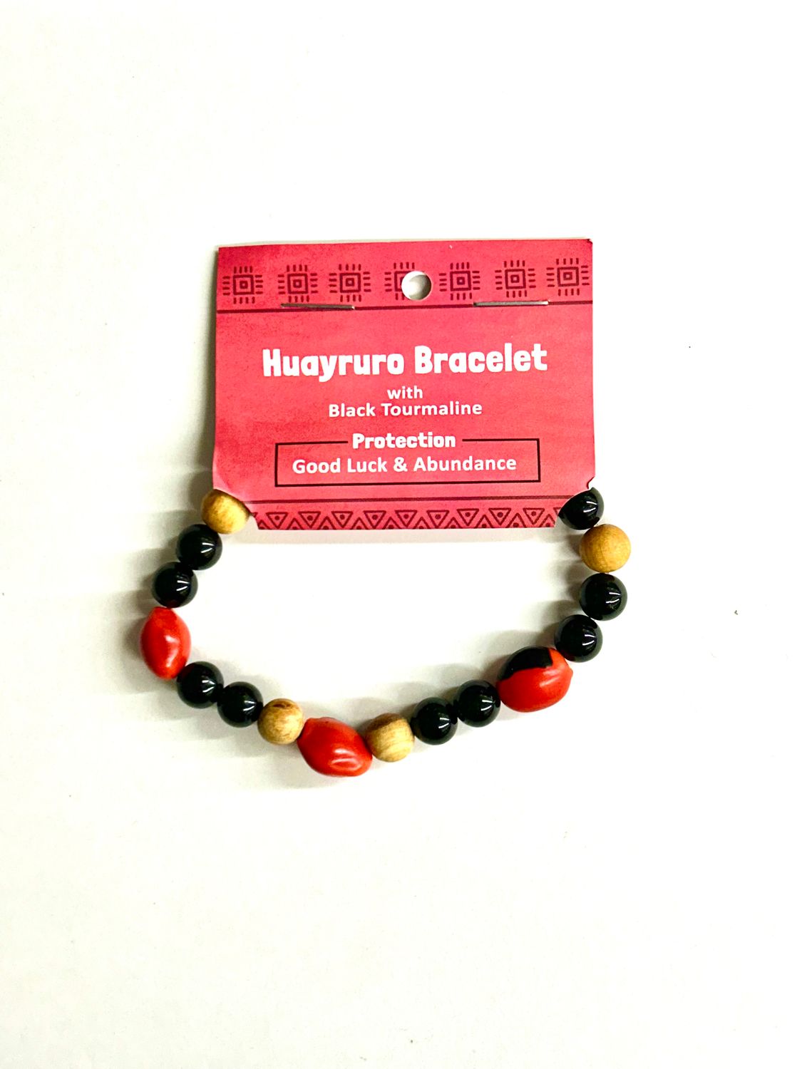 Huayruro with Black Tourmaline Bracelet