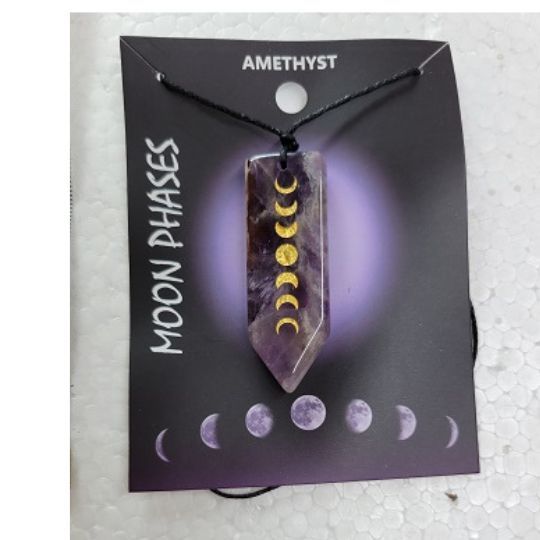 Amethyst Moon Phases Necklace