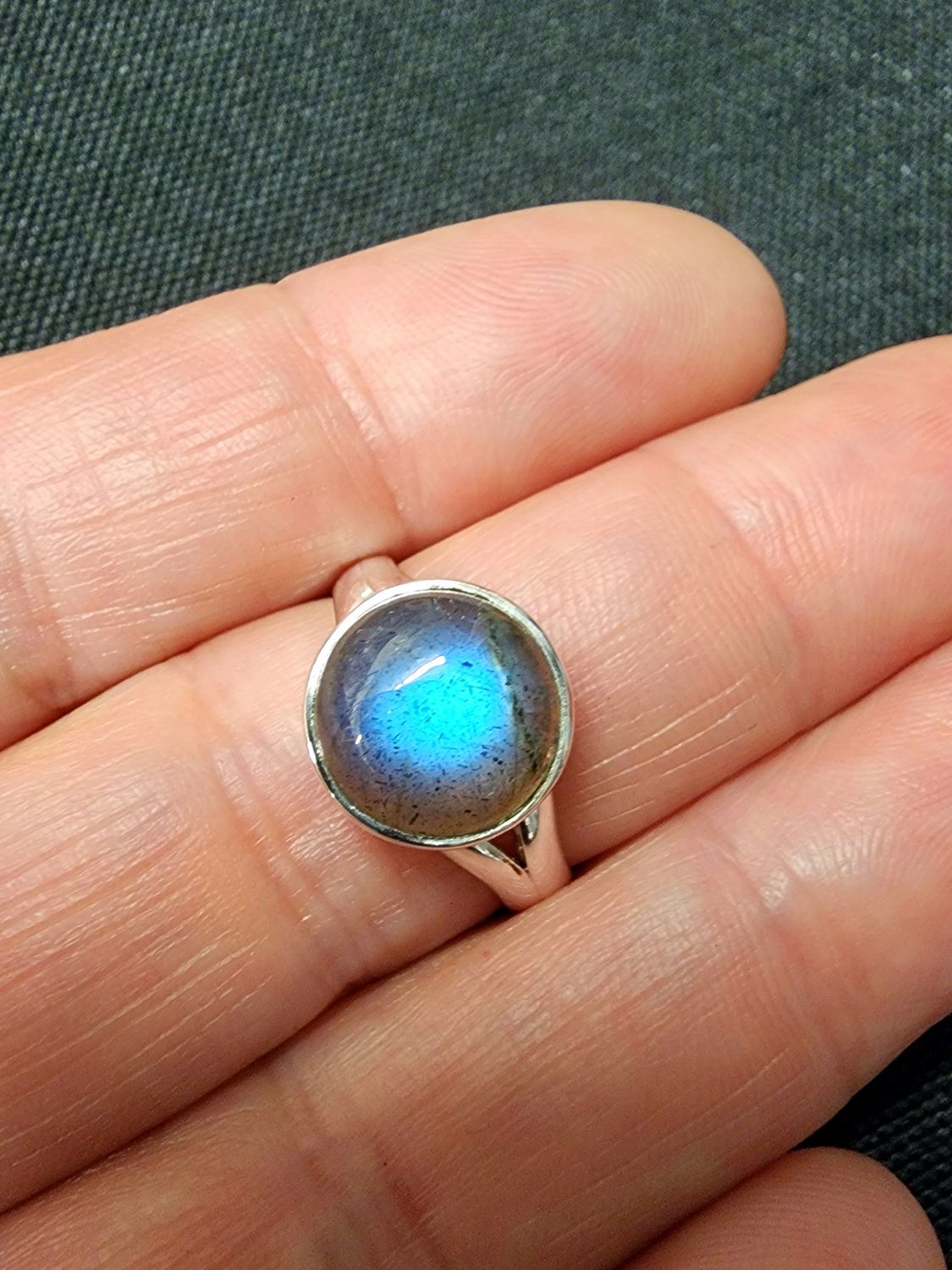 Labradorite Ring D - Size 7 Sterling Silver