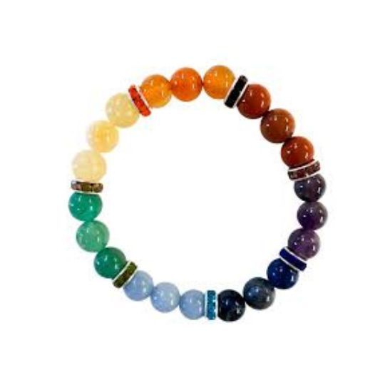 Chakra Roundel Spacers Bling 8mm