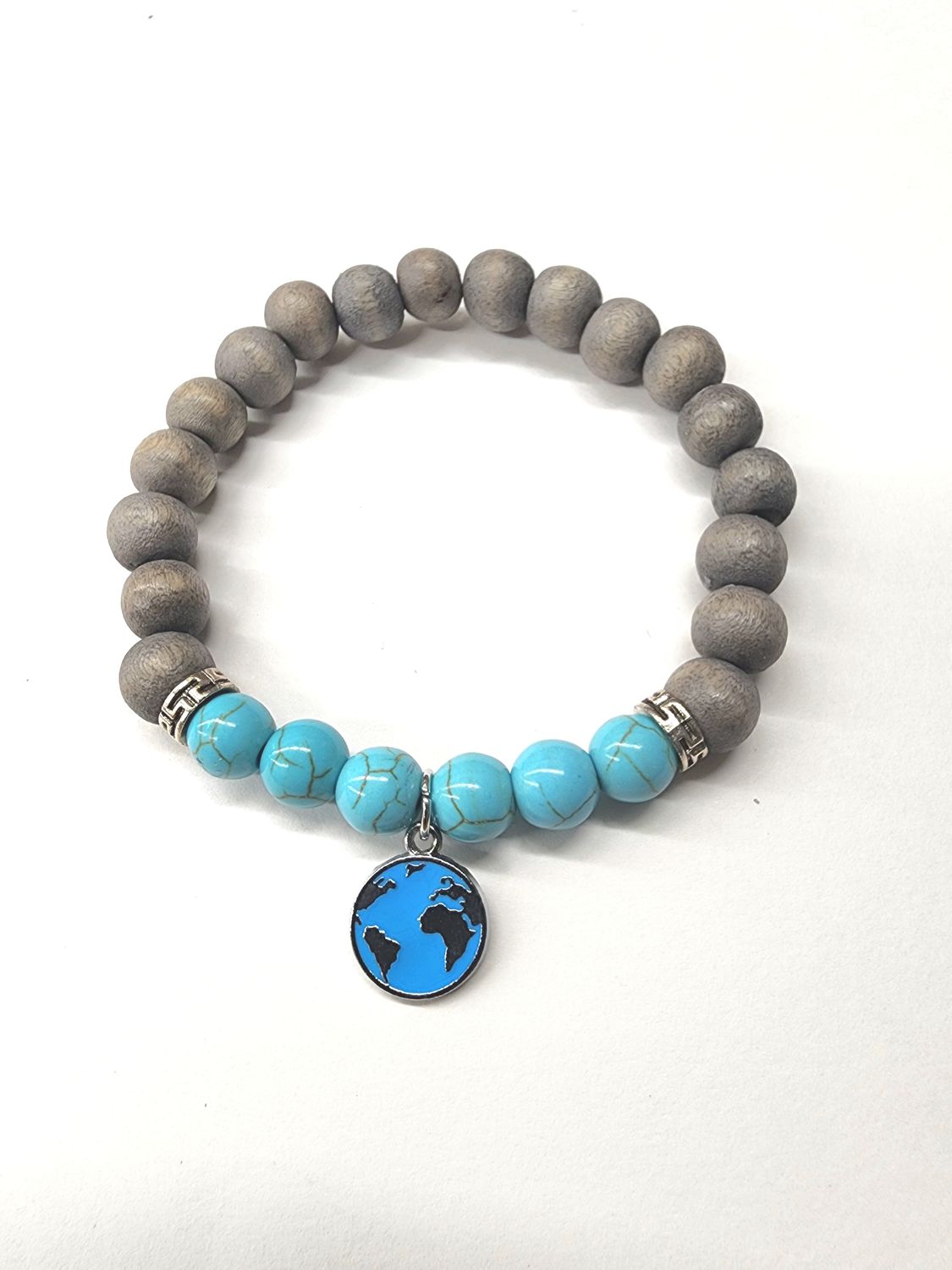 Mother Earth / Planet Charm 8mm Bracelet