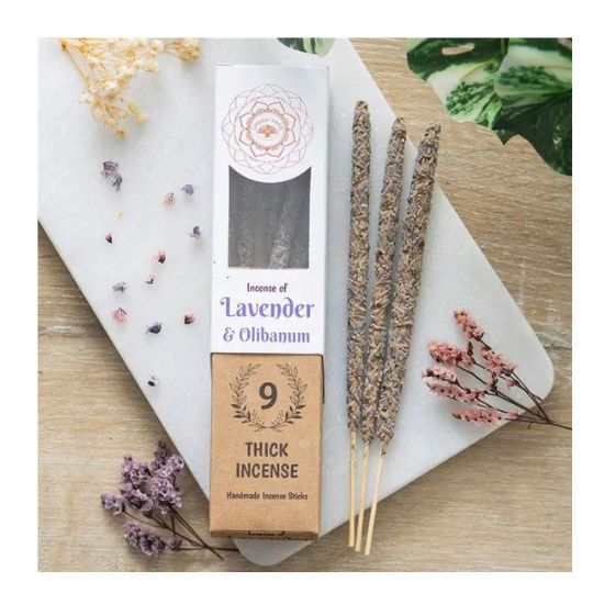 Lavender &amp; Oblibanum (Frankincense) Thick Incense