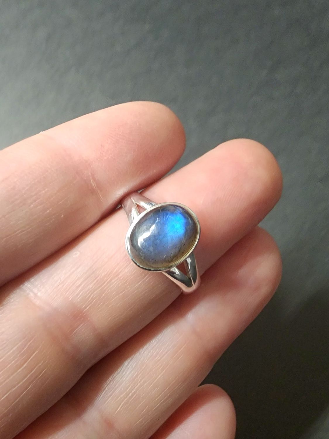 Labradorite Ring F - Size 7 Sterling Silver