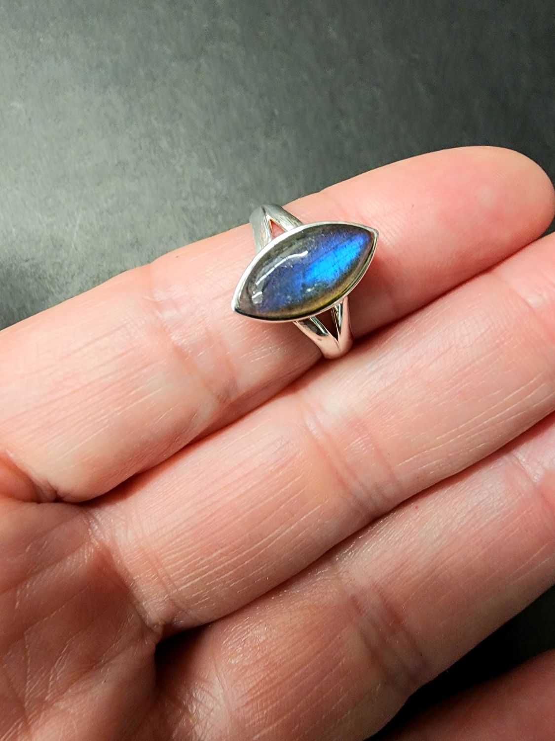 Labradorite Ring B - Size 6 Sterling Silver