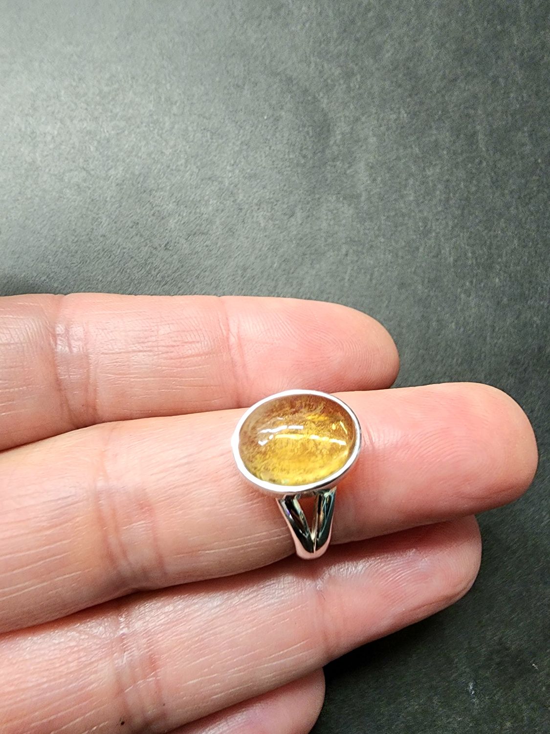 Citrine Ring A - Size 6 Sterling Silver