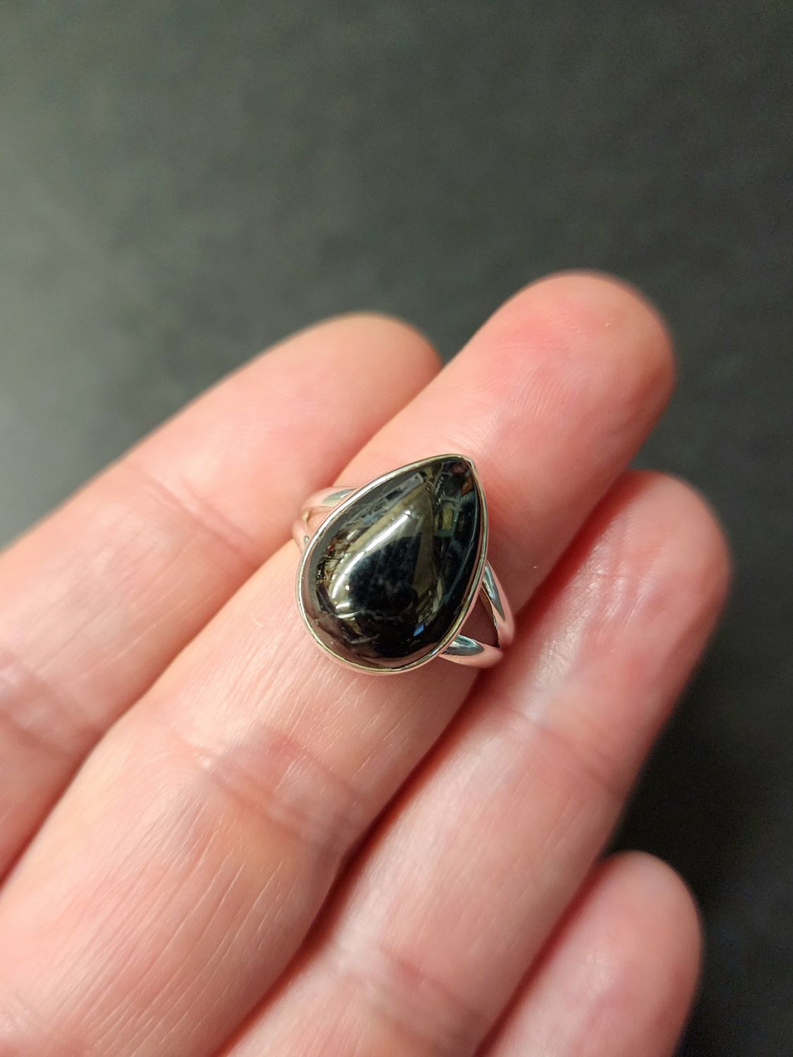 Shungite Ring - Size 6 Sterling Silver