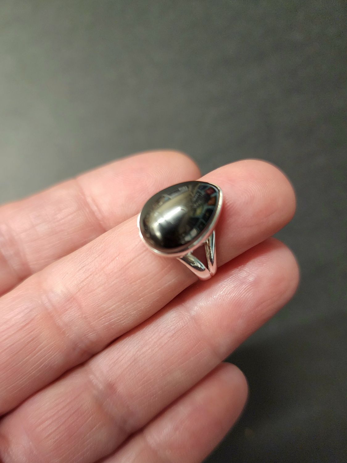 Shungite Ring - Size 5 Sterling Silver