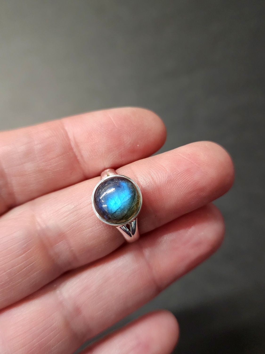 Labradorite Ring C - Size 6 Sterling Silver