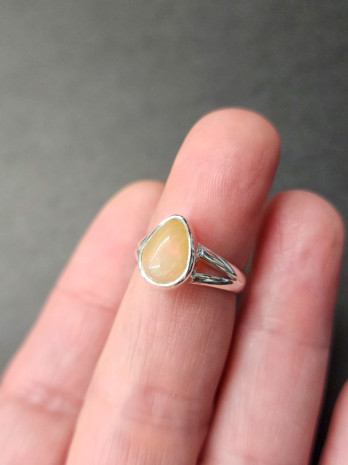 Ethiopian Opal Ring - Size 5 Sterling Silver