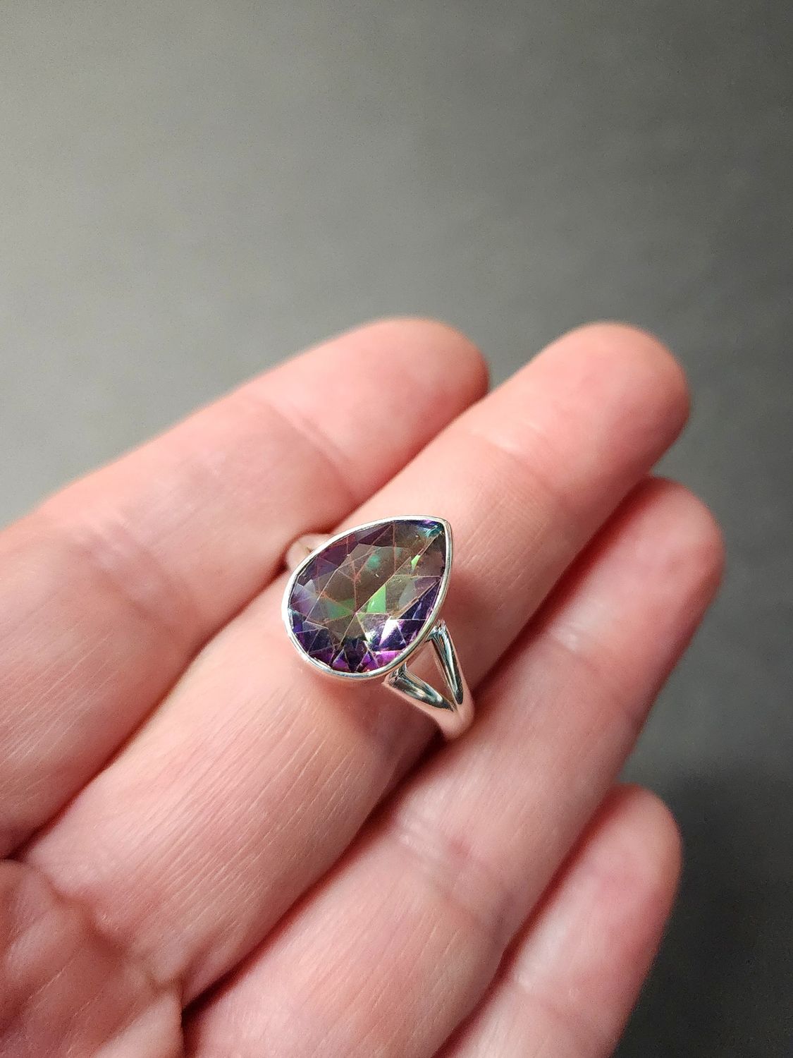 Mystic Topaz Ring - Size 10 Sterling Silver