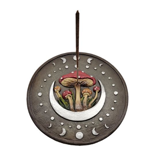 Incense Burner Mushrooms &amp; Moon Phases