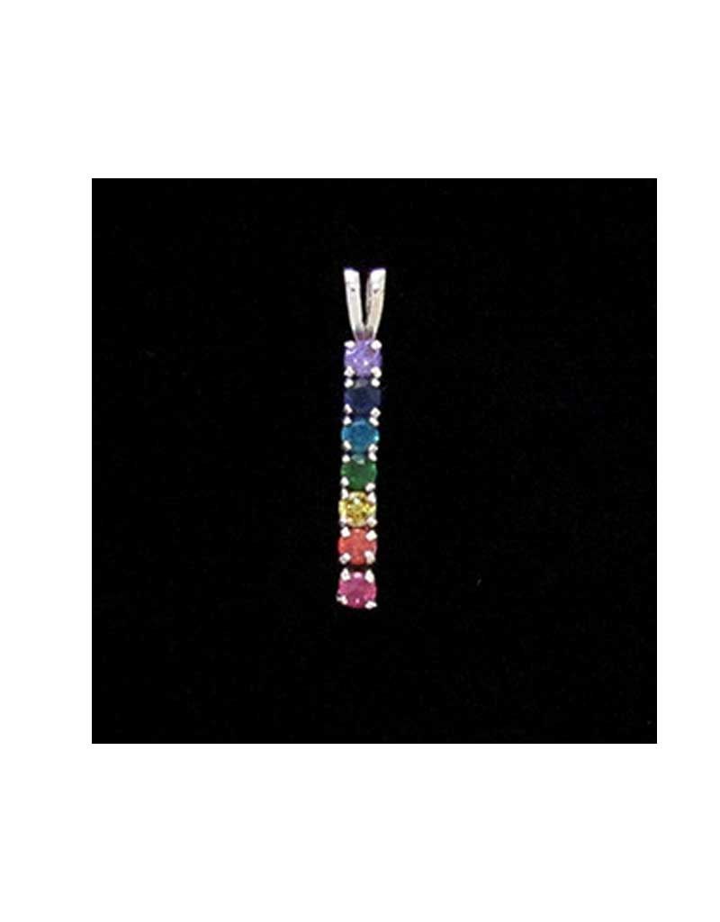 Sterling Silver  7 Stones Chakra Pendant