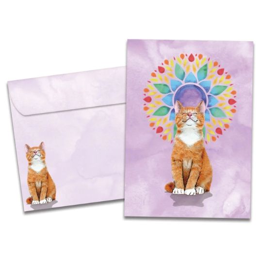 Good Vibes Cat - Greeting Card