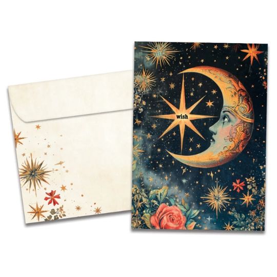 Crescent Moon Wish Birthday - Greeting Card