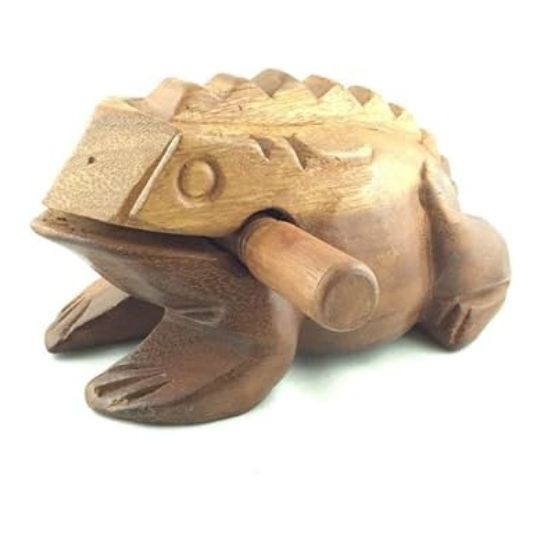 Wooden Frog Guiro Instrument 4&quot;