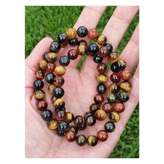 Tri-Colour Tigers Eye Bracelets 8mm