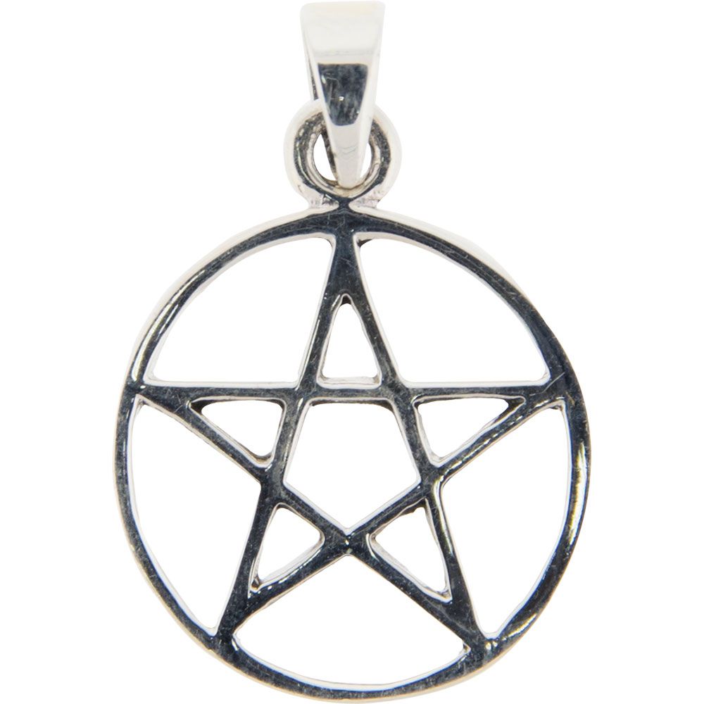 Pentacle Pendant Sterling Silver 1&quot;