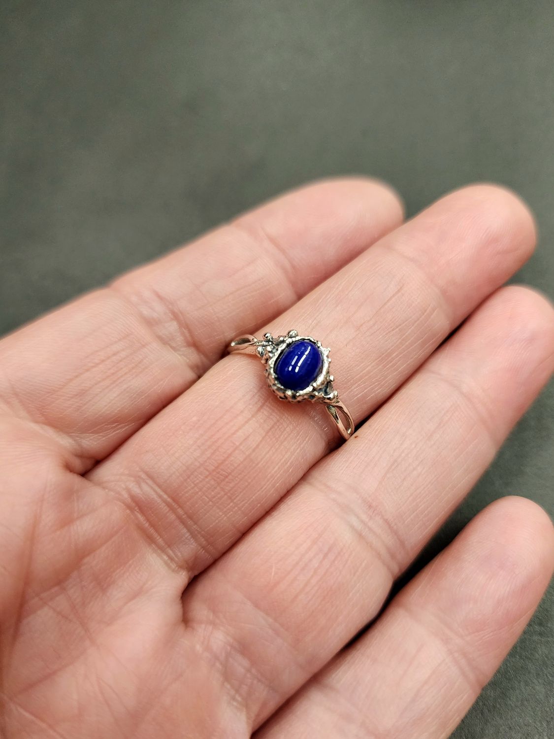 Lapis Lazuli C - Size 10 Sterling Silver