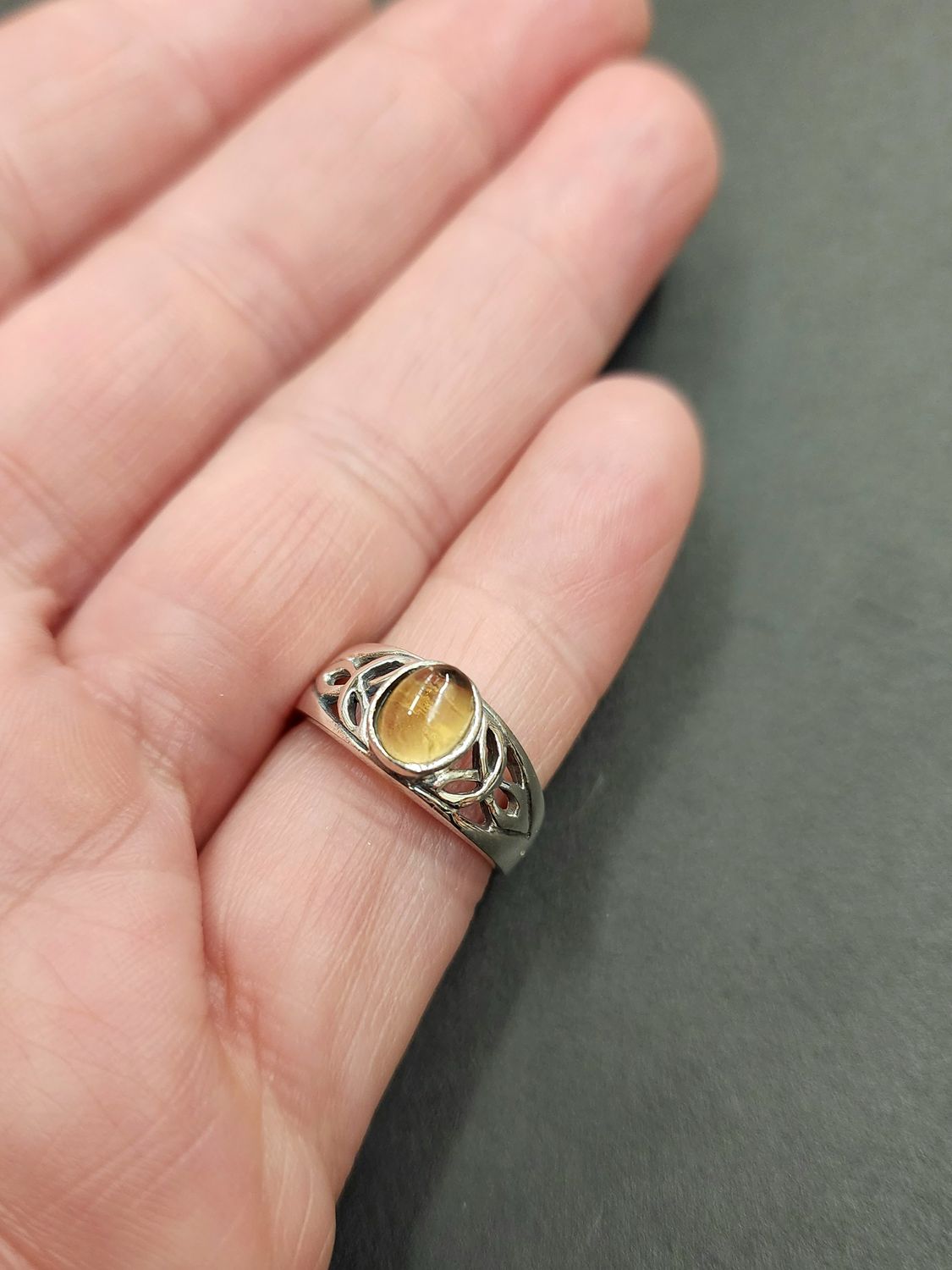 Citrine Ring A - Size 5 Sterling Silver