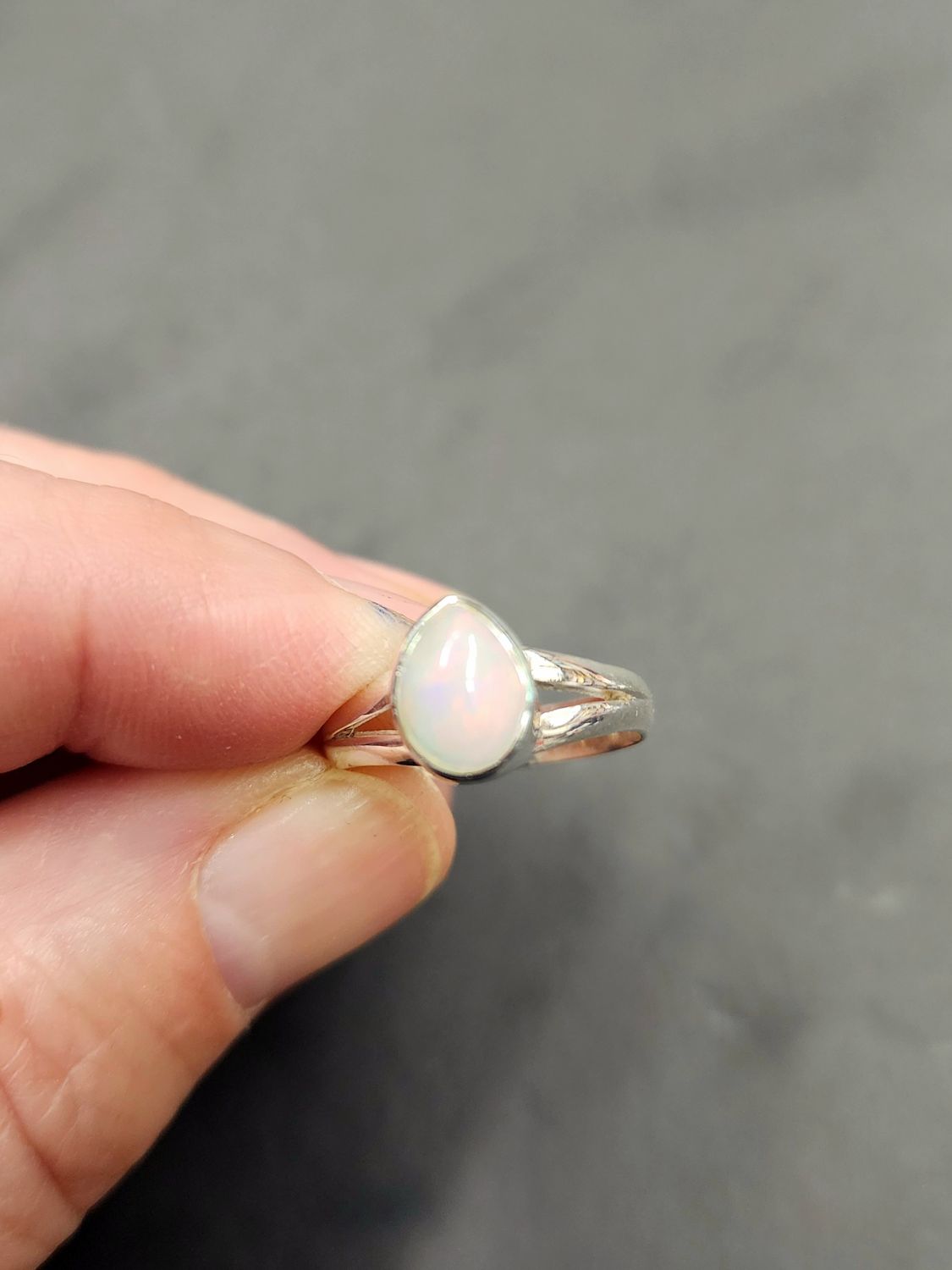 Ethiopian Opal Ring A - Size 6 Sterling Silver