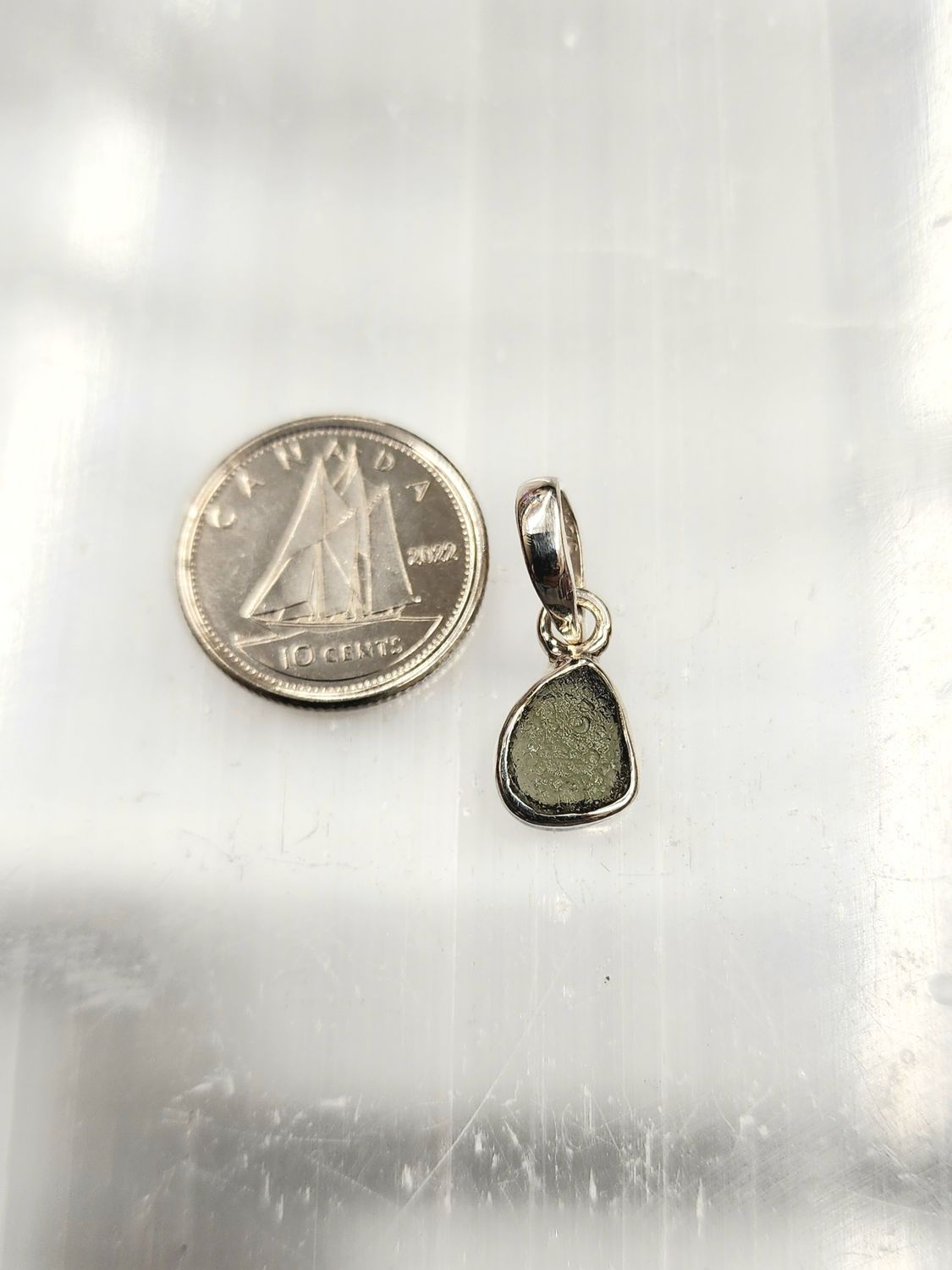 Moldavite Pendant H - Sterling Silver .925
