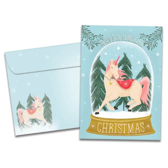 Christmas Unicorn Greeting Card