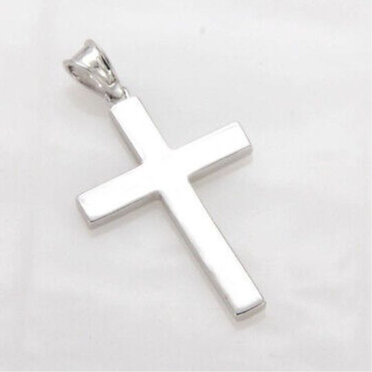 Cross Pendant Sterling Silver Medium 1.5&quot;