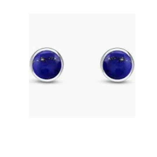 Lapis Lazuli Silver Sterling Stud Earrings