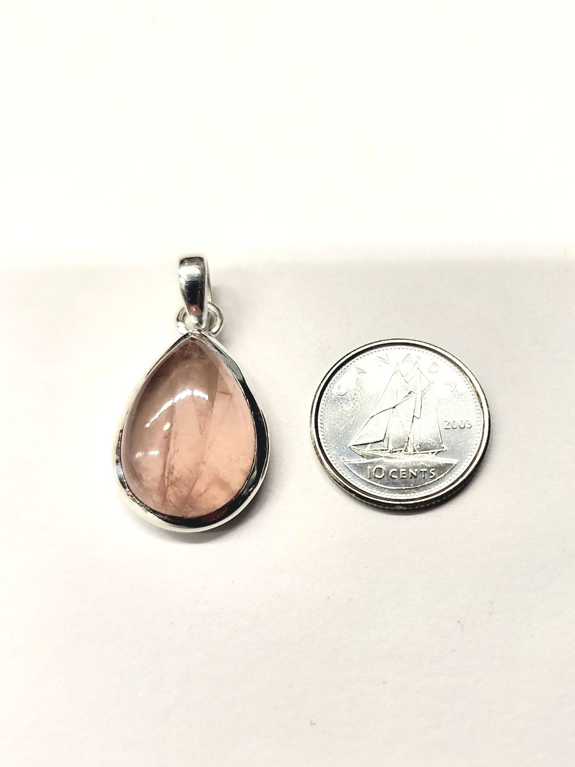Rose Quartz Pendant E Sterling Silver
