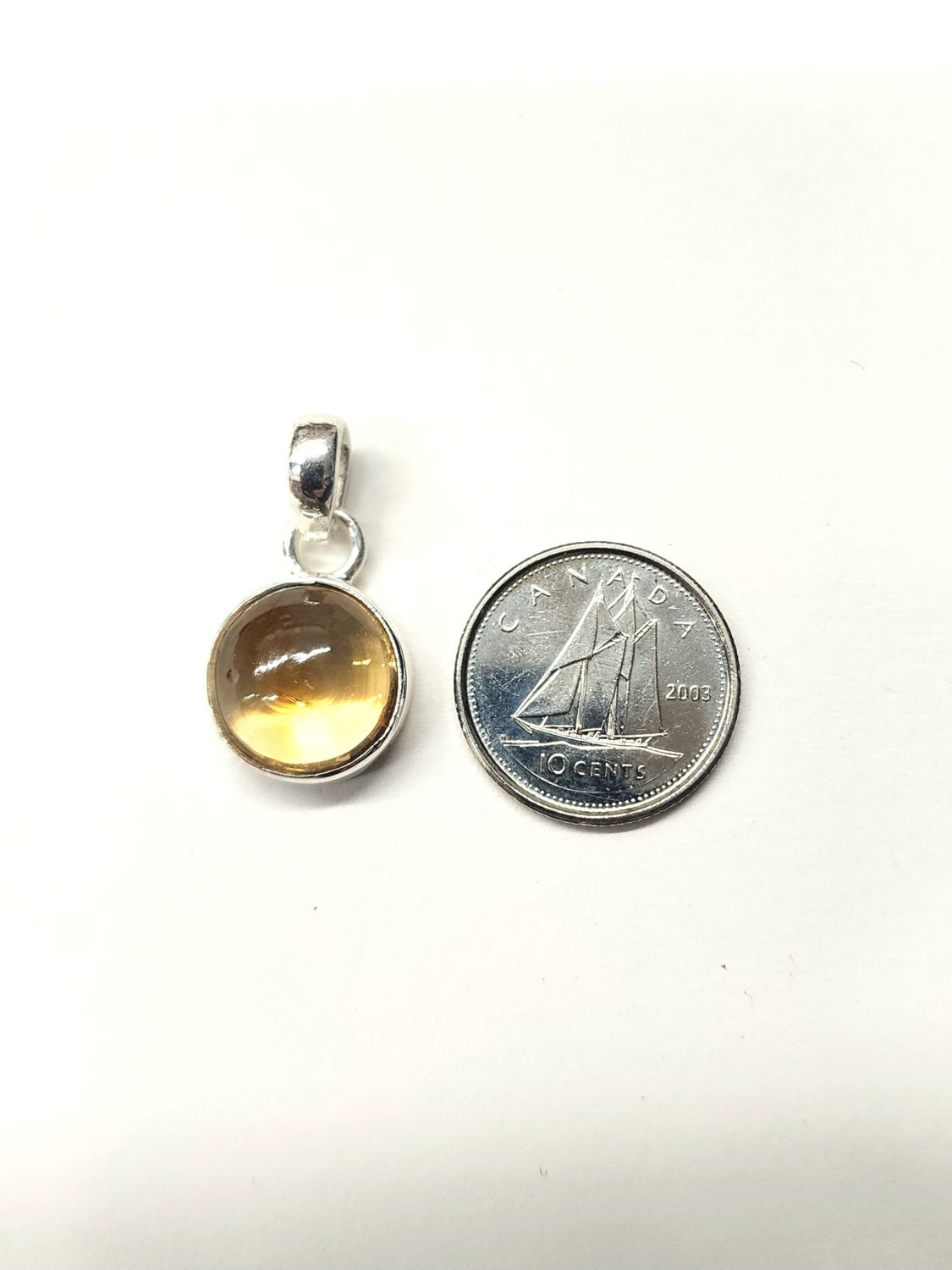 Citrine Pendant C Sterling Silver
