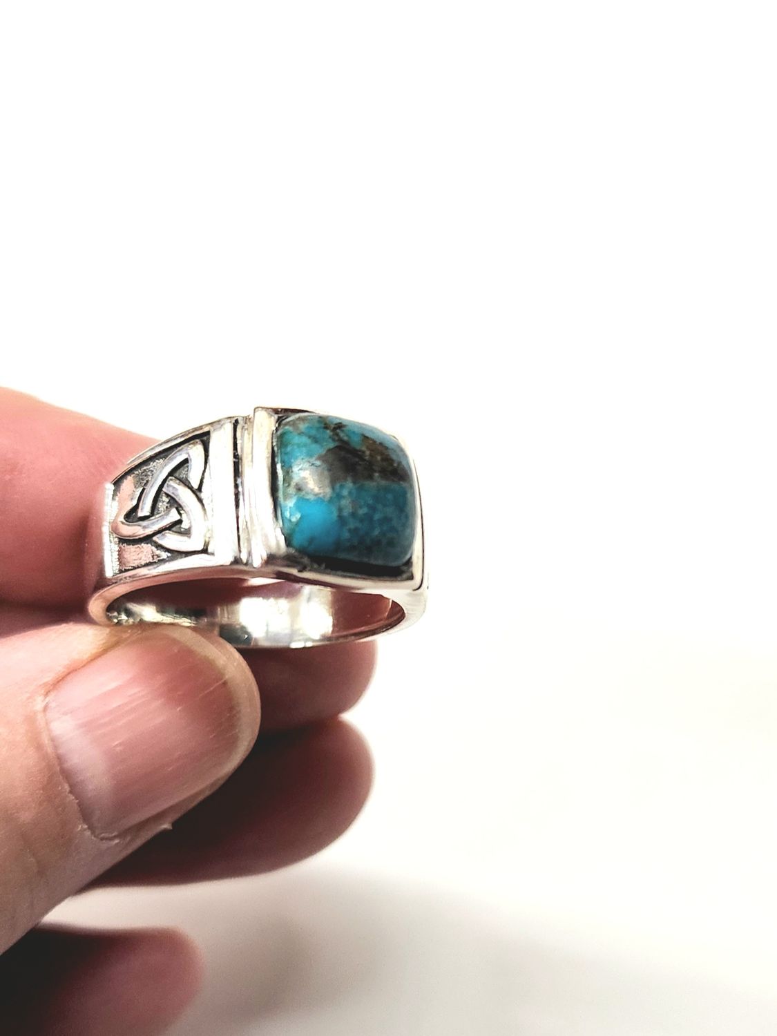 Turquoize .925 Sterling Silver Men&#39;s Ring 11