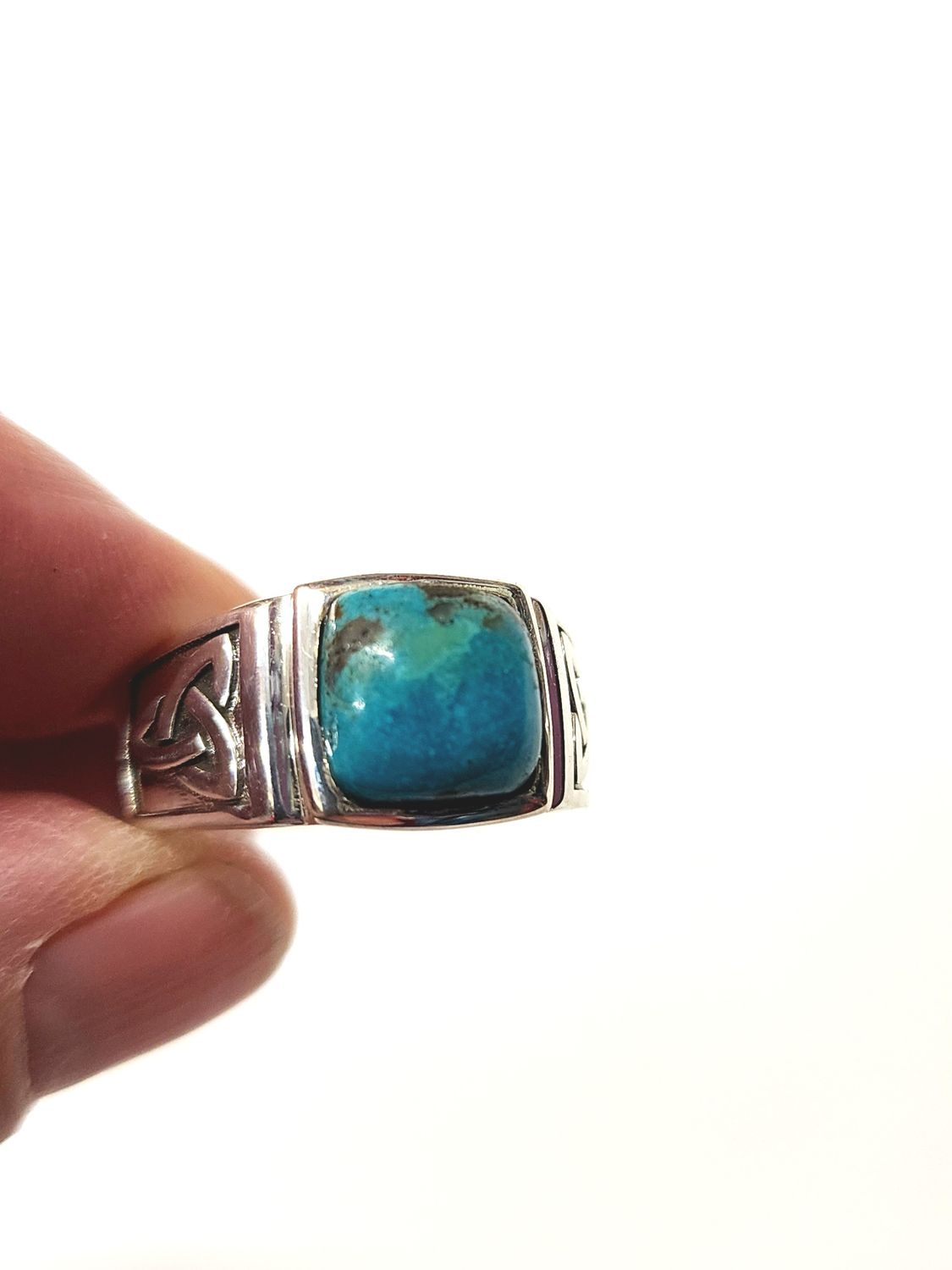 Turquoize .925 Sterling Silver Men&#39;s Ring 12