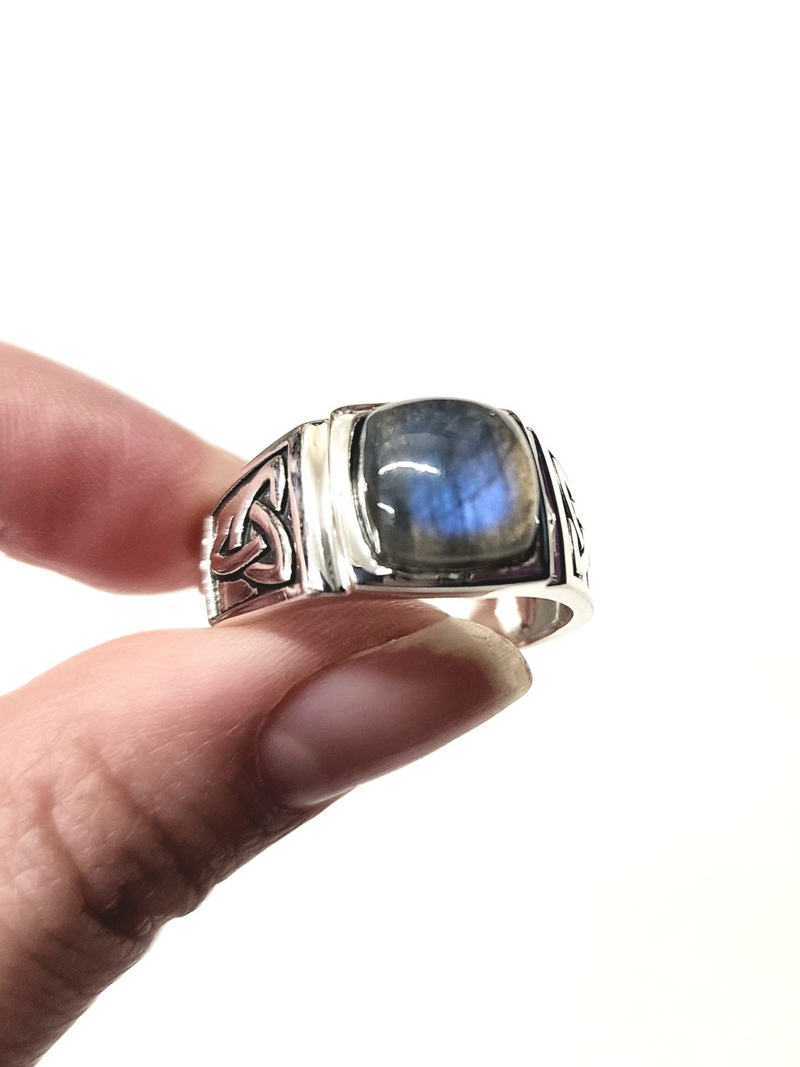 Labradorite .925 Sterling Silver Men&#39;s Ring 12