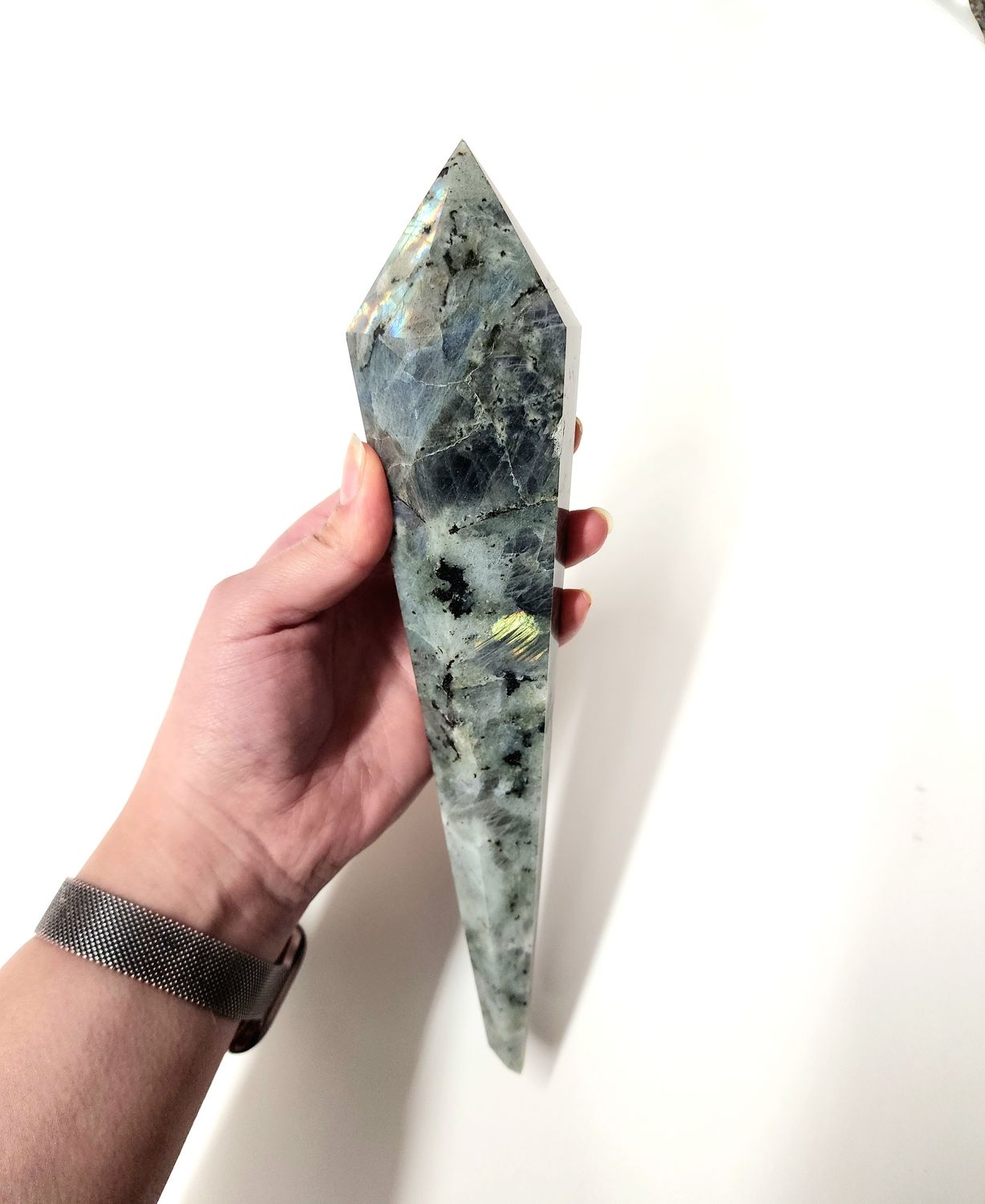 Labradorite Spear / Sword / Point 10&quot;