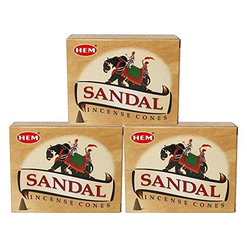 Sandal Hem Cone Incense (Sandalwood)