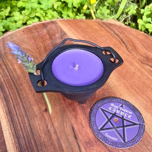 Magic Cauldron Candle - Lavender 3&quot;